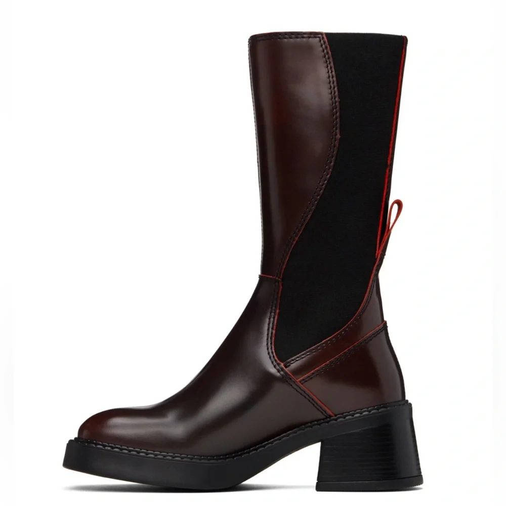 SOLD 💯 MIISTA Burgundy Flabia Boots - Handcrafted Calfskin - Size 36 (US 5.5) - Picture 3 of 8